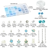 DIY Round Glass & CCB Plastic Beads Bracelets Making Kits DIY-FS0007-56A-4