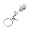 Alloy with Glass Seed Beads Keychain KEYC-MZ00010-01-4