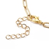 Alloy Enamel Flower Charm Bracelet with Paperclip Chains BJEW-JB08701-6