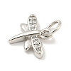 Rack Plating Brass Micro Pave Clear Cubic Zirconia Pendants LS-KK-B093-10A-P-2