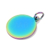 Ion Plating(IP) 304 Stainless Steel Pendants STAS-I311-33E-RC-2