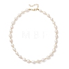 Natural Cultured Freshwater Pearl Two Sides Polished Beaded Necklaces NJEW-JN05731-4