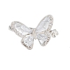 Butterfly Brass Micro Pave Cubic Zirconia & Enamel Cuff Ring Settings KK-CBAC351-05G-1