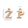 Alloy Rhinestone Charms ALRI-T008-01G-16