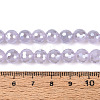 Electroplate Opaque Solid Color Glass Beads Strands GLAA-TAC0009-05B-02-4