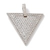 Rack Plating Brass Micro Pave Cubic Zirconia Pendants KK-L224-039P-1