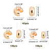 300Pcs 3 Style Brass Crimp Beads Covers KK-PH0003-59-5