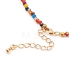 Faceted Natural Agate Beaded Necklaces NJEW-JN03308-3