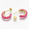 Brass Stud Earrings EJEW-S209-10D-3