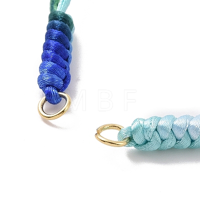 Adjustable Braided Nylon Thread Link Bracelet Makings AJEW-JB01160-02-1
