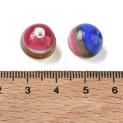 Handmade Gold Sand Lampwork Beads LA-CBA70FB-01-1
