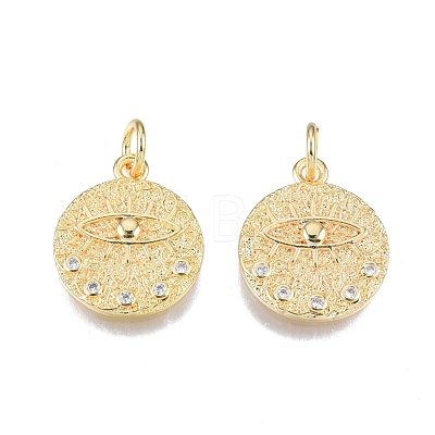 Brass Pave Cubic Zirconia Pendants KK-N231-348C-02-1