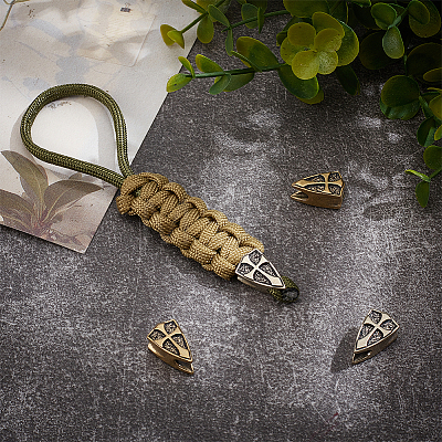 4Pcs 2 Colors Brass European Beads KK-NB0004-30-1