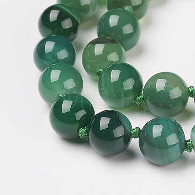 Natural Dyed Agate Beads Necklaces NJEW-F139-12mm-17-1