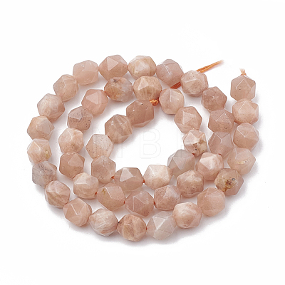 Natural Sunstone Beads Strands G-S332-8mm-008-1