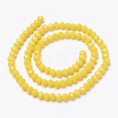 Opaque Solid Color Glass Beads Strands X1-EGLA-A034-P4mm-D04-1