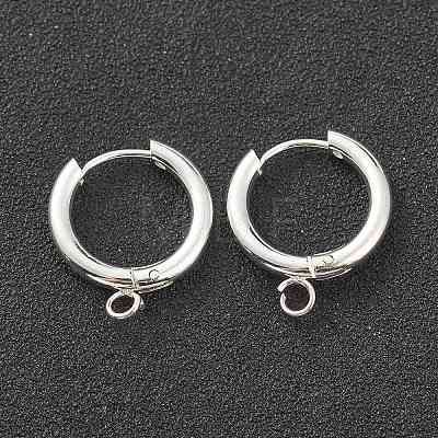 201 Stainless Steel Huggie Hoop Earring Findings LS-STAS-P283-01D-S-1