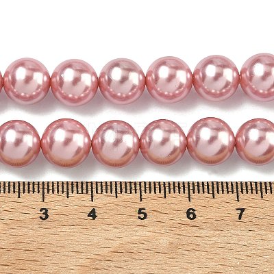 Electroplated Shell Pearl Beads Strands BSHE-G041-10mm-05-1
