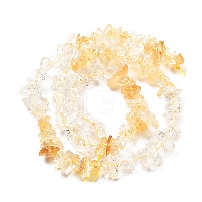 Natural Quartz Crystal & Citrine Beads Strands G-L610-A31-01-1