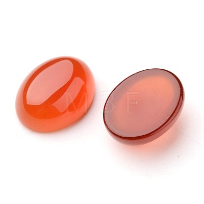 Grade A Natural Red Agate Oval Cabochons G-L394-10B-16x12mm-1