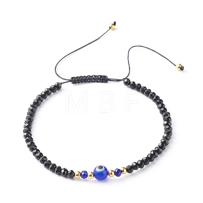 Adjustable Nylon Thread Braided Bead Bracelet BJEW-JB06441-02-1