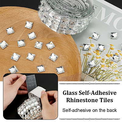 Self-adhesive Rhinestone Mosaic Tape DIY-WH0568-36A-1