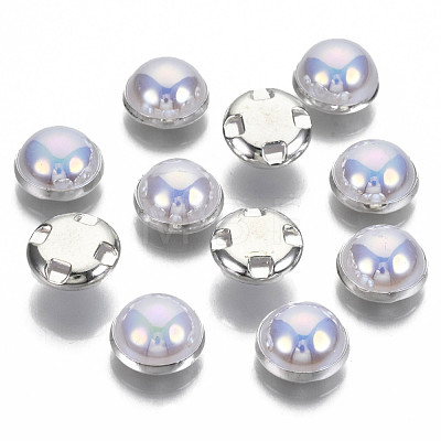 ABS Plastic Imitation Pearl Sewing Buttons BUTT-S005-12mm-01S-1