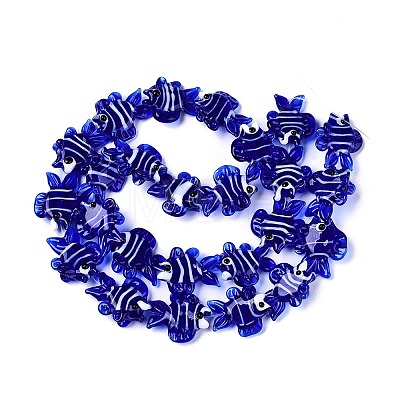 Handmade Lampwork Beads Strands LAMP-N024-35B-1