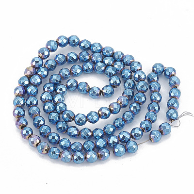 Electroplate Non-magnetic Synthetic Hematite Beads Strands G-N0318-28-A-1