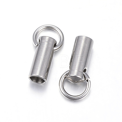 201 Stainless Steel Cord Ends STAS-E120-02-1.6mm-1