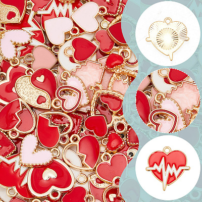 ARRICRAFT 72Pcs 18 Styles Alloy Enamel Pendants ENAM-AR0001-61-1