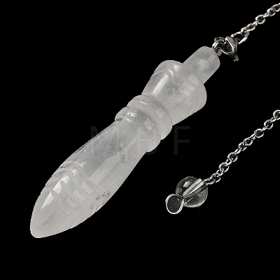 Natural Quartz Crystal Pointed Dowsing Pendulums G-F758-F07-P-1