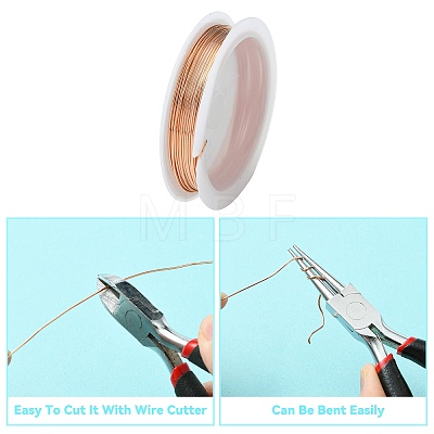 Round Copper Jewelry Wire CWIR-S002-0.8mm-03-1