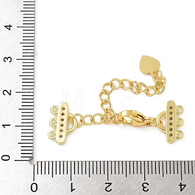 Rack Plating Brass Micro Pave Cubic Zirconia Chain Extender KK-A234-017G-1