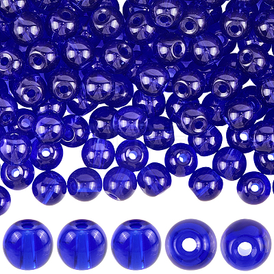 250Pcs Glass Round Beads GLAA-SP0001-49B-1