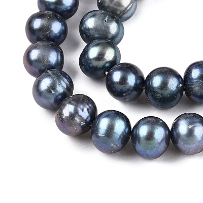 Natural Cultured Freshwater Pearl Beads Strands PEAR-N013-08H-1