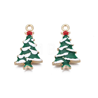Rack Plating Alloy Enamel Pendants ENAM-N055-123-1