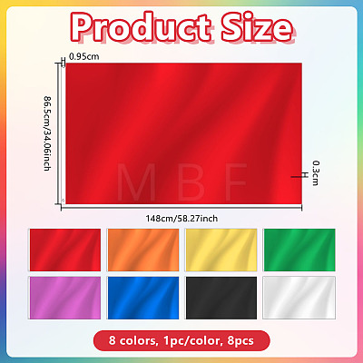 8Pcs 8 Colors Polyester Blank Flag AJEW-OC0016-25-1