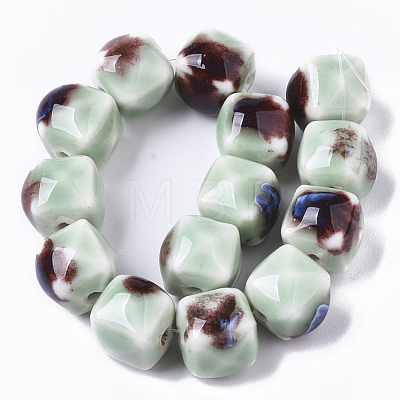Handmade Porcelain Beads PORC-S498-09B-1