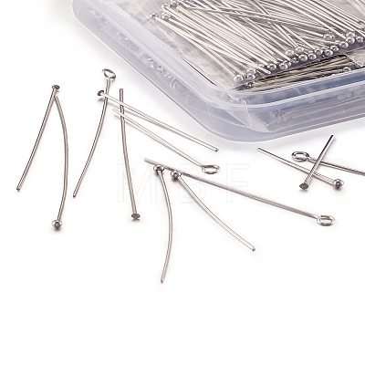 304 Stainless Steel Ball Head Pins & Eye Pins & Head Pins STAS-TA0004-23P-1