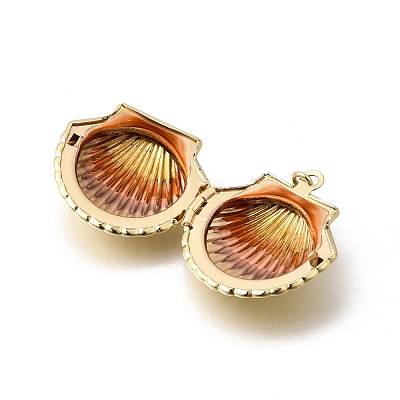 Brass Locket Pendants KK-Z155-19G-1