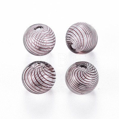 Transparent Handmade Blown Glass Globe Beads GLAA-T012-33A-1