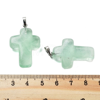 Natural Green Fluorite Pendants G-A231-02G-1