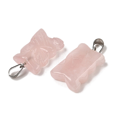 Natural Rose Quartz Pendants G-B127-09P-06-1