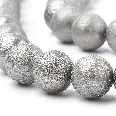 Electroplate Shell Pearl Beads Strands SHEL-T005-09C-1