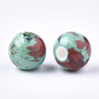 Handmade Porcelain Beads X-PORC-Q262-03R-1