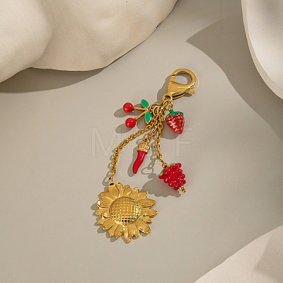 Stainless Steel Enamel Pendant Decorations HK1101-1-1