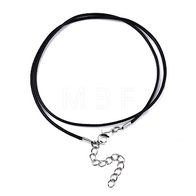 Waxed Cotton Cord Necklace Making MAK-S034-001-1