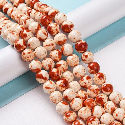 Natural Ocean White Jade Beads Strands G-E346-10mm-06-1