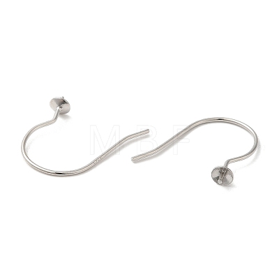 Rhodium Plated 925 Sterling Silver Earring Hooks STER-M114-03P-1